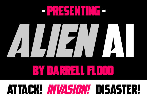 Alien AI Font: A Sleek Display Typeface for Crafters & Sellers