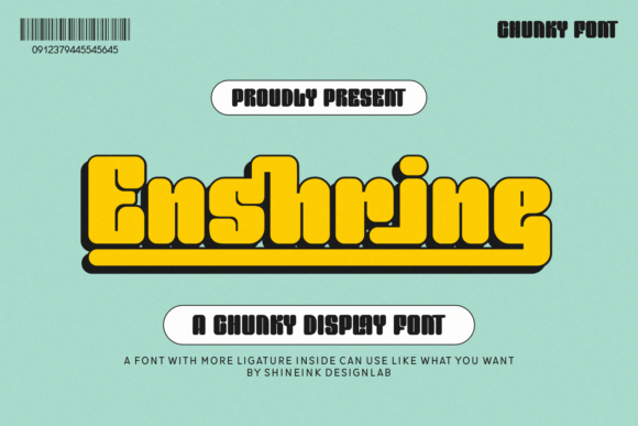 Enshrine: A Retro Display Typeface That Makes Handmade Goods Shine
