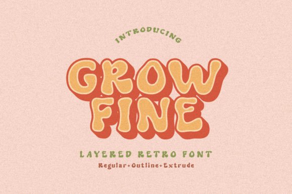 Grow Fine: A Layered Display Font for Thoughtful Editorial Moments
