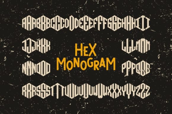 Hex Monogram: A Display Font That Makes Your Campaign Instantly Recognizable