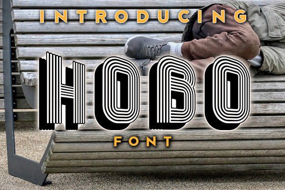 Hobo: A Bold 3D Display Font for Handmade Creators