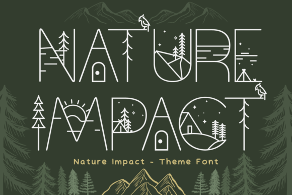 Nature Impact: A Display Font That Breathes With Your Content