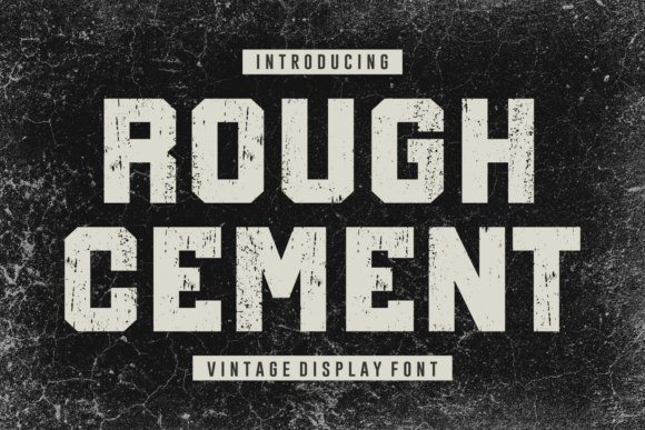Rough Cement Font: Handmade Charm for Labels, Invitations & More