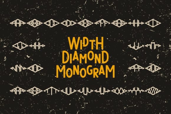 Width Diamond Monogram: A Display Font That Elevates Small Business Branding